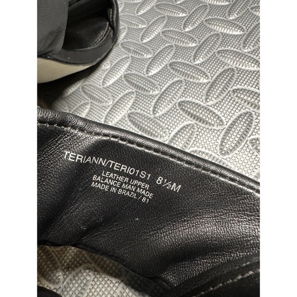 Steve Madden Teriann Black Women’s Leather Square open toe 4" heel sandal 8.5 M - Picture 7 of 10